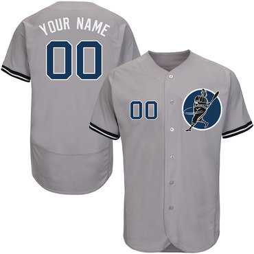 Yankees Gray Customized Flexbase New Design Jersey,We sell and wholesale Yankees Gray Customized Flexbase New Design Jersey on line form chian!